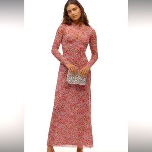 NWT AFRM PAOLA LONG-SLEEVE CREW NECK MAXI DRESS IN XL